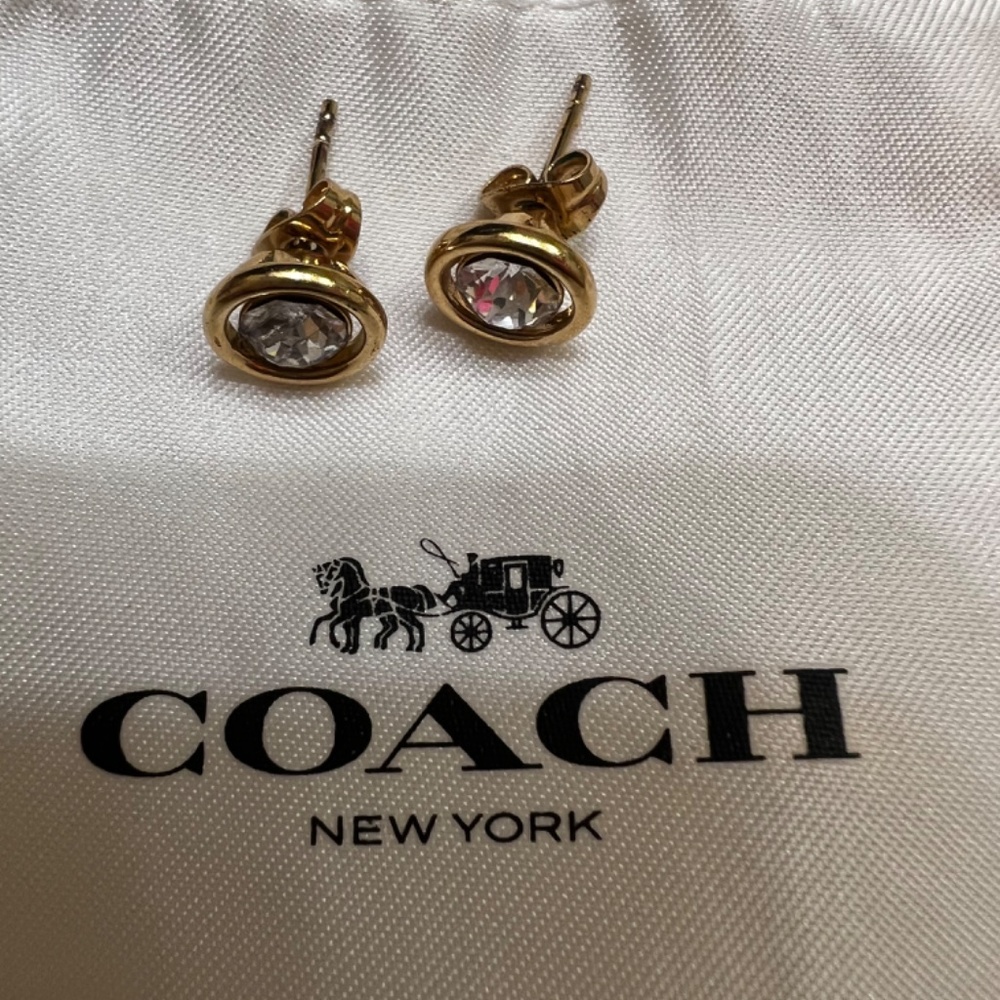Coach stud earrings - Picture 6 of 8